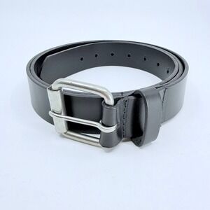 Cintas Mens Black Genuine Leather Belt Silver Buckle USA Made 86101XXL XXL